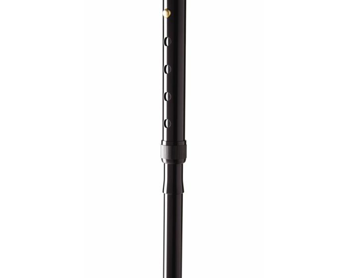Medline Folding T-Handle Aluminum Cane 250lb Black 6Ct