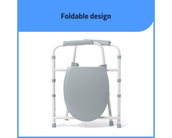 Ec35 Commode Guardian 3-in-1 Folding Aluminum Elongated Commode 350lbs 1Ct