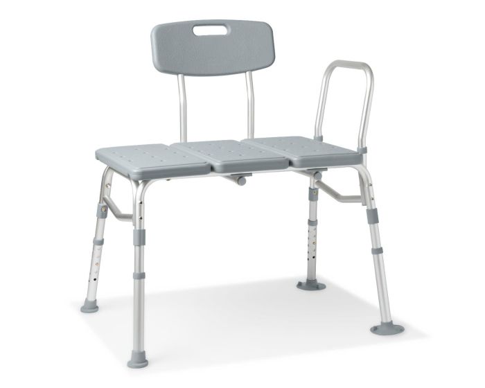 Cap Transfer Bench Medline Transfer Bath Bench with Back 400lb Cap 1Ct