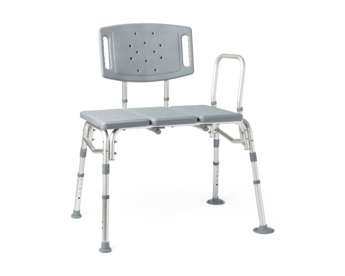 Cap Transfer Bench Medline Bariatric Transfer Bench with Back 500lb Cap 1Ct