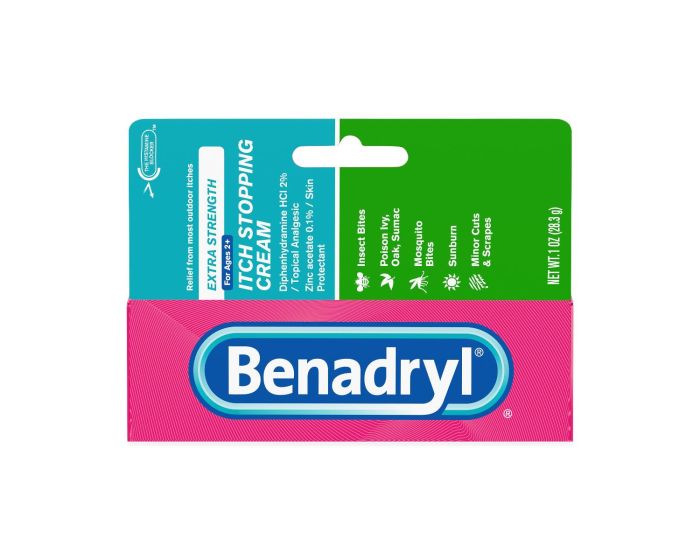 Benadryl Anti-Itch Cream 2% 1oz 1Ct JIP17167H by Johnson & Johnson