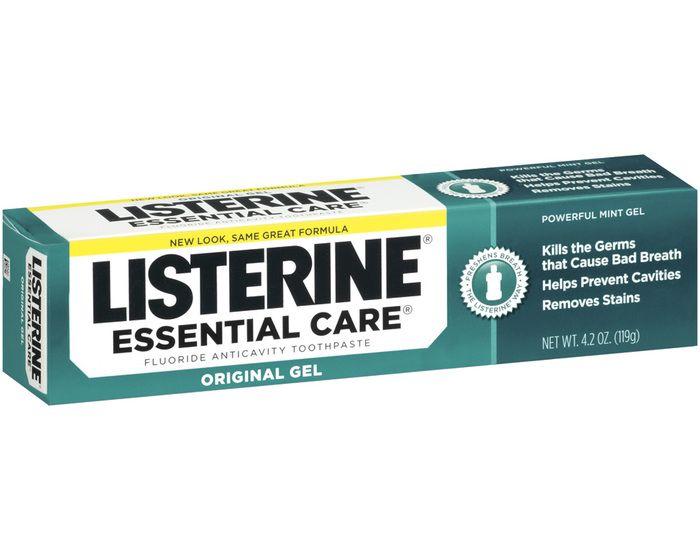 純銀58.92g Listerine Essential Care Fluoride Anticavity Toothpaste 4.2oz 1Ct
