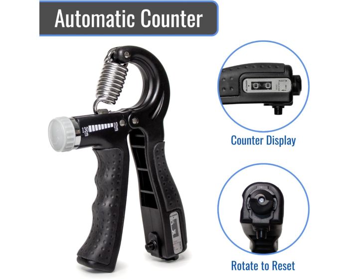 Hand Compact HealthSmart Compact Hand Exercise Grip Strengtheners Adjustable 1Ct