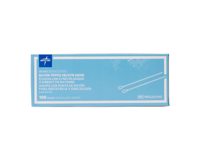 Medline Plastic Nonsterile Rayon-Tip OB/GYN Swab 500Ct