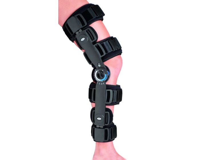 Medline Post-Op ROM Cooling Knee Brace L/XL Black 1Ct