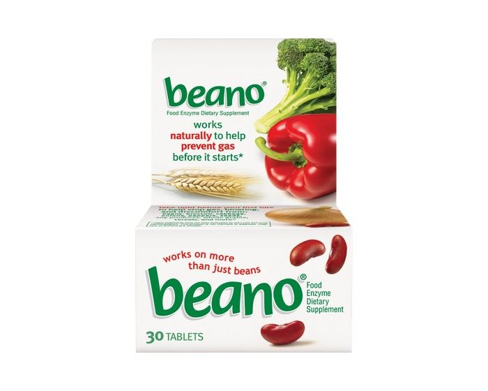 Beano Label Beano Food Enzyme Dietary Supplement Tablet 30Ct