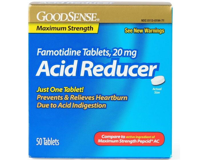 GoodSense Famotidine Acid Reducer Tablets 20mg 50Ct