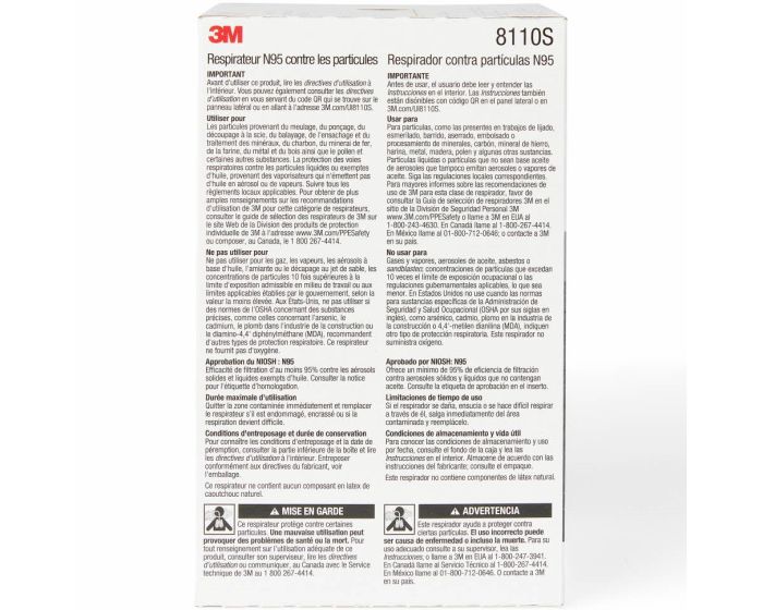 3M 8110S N95 Respirator Face Mask (Small 8210) - Shop All