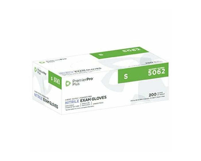 PremierPro Plus 5062 Chemo-Tested Nitrile Exam Gloves Size S 2000Ct