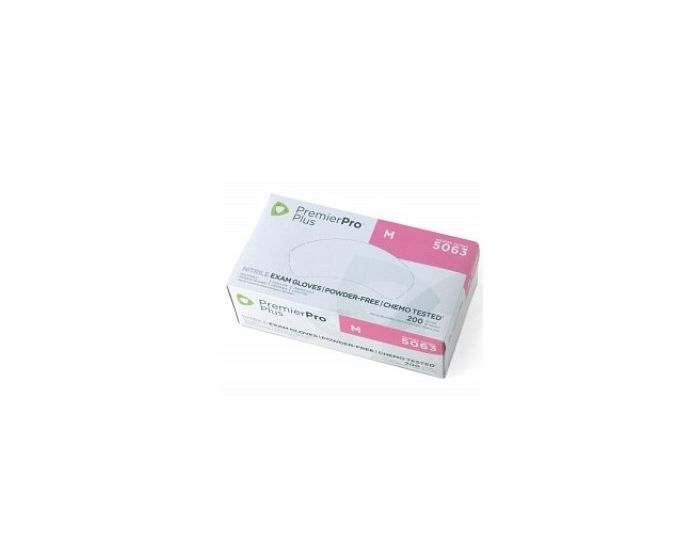 PremierPro Plus 5062 Chemo-Tested Nitrile Exam Gloves Size M 2000Ct