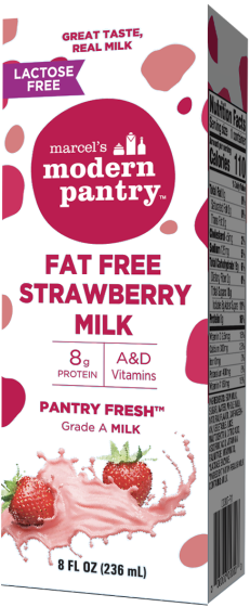 Lactose Free Fat Free Strawberry Milk 8oz 1Ct ENT10492H by