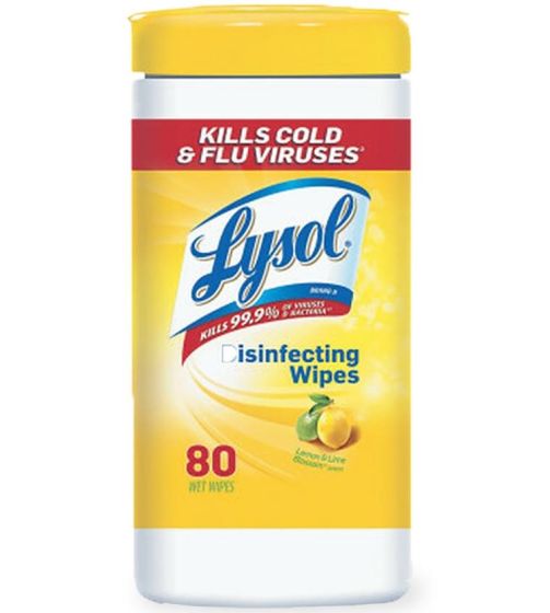 Lysol Multi-Surface Disinfecting Wipes Lemon Lime 80Ct RJH77182H by Lysol