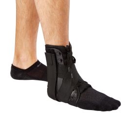 CLEMITRA athlete 健康アクセサリー 黒 CURAD Performance Vinyl Lace-Up Fig8 Ankle Splint XL 1Ct