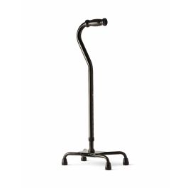 Medline Steel Bariatric Quad Cane Lg Base 500lb Black 1Ct