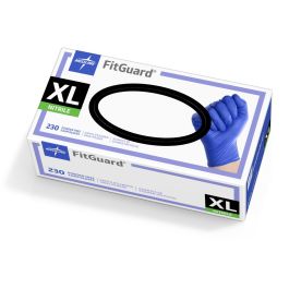 Medline FitGuard Nitrile Exam Gloves Size XL 2300Ct