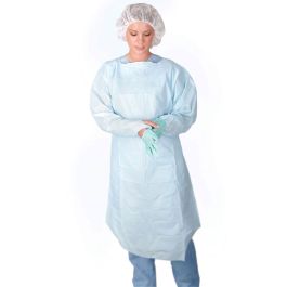 Medline Basic Poly Protective Medical Gown XL 75Ct
