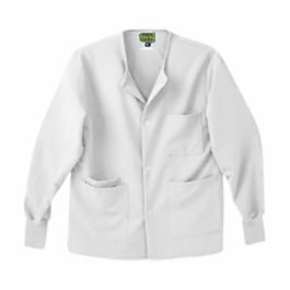 Lincoln ave Unisex Stretch Scrub Jacket White Size XS
