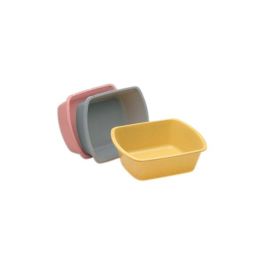 Plastic Rectangular Wash Basin Rose 6qt 1Ct