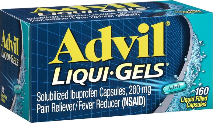 Advil Liqui-Gels Ibuprofen Softgels 200 mg 160Ct OTC169899 by Glaxo Smithkline Plc