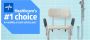Medline Knockdown Bath Bench with Arms/Back 350lb Capacity 1Ct MDS89745RAH by Medline