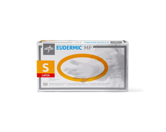 Medline Eudermic MP HighRisk Latex Exam Gloves S 50Ct