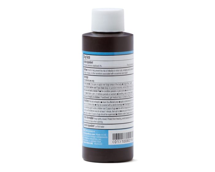 Medline 3 Hydrogen Peroxide 4oz Bottle 24Ct