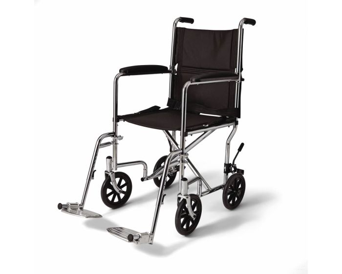 Medline Basic Transport Chair 8in Wheels 19in Seat 1Ct