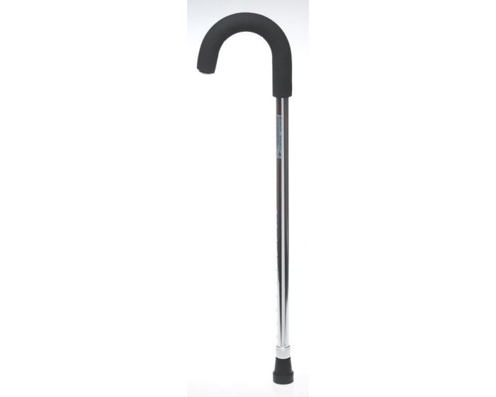 Medline Standard Aluminum Cane 300lb Chrome 1Ct