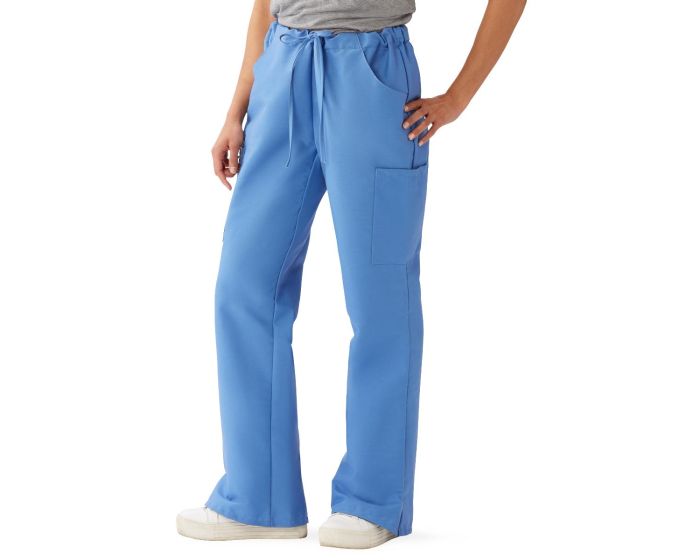 ComfortEase Women's Modern Fit Cargo Scrub Pants with 4 Pockets, Size