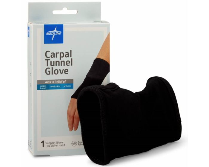 Medline Carpal Tunnel Glove with Flexible Splint L 1Ct