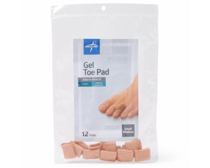 Medline Gel Toe Pads S/M 12Ct
