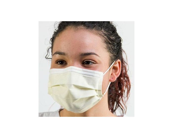 Cardinal Health ASTM Level 1 Yellow Face Mask 50Ct