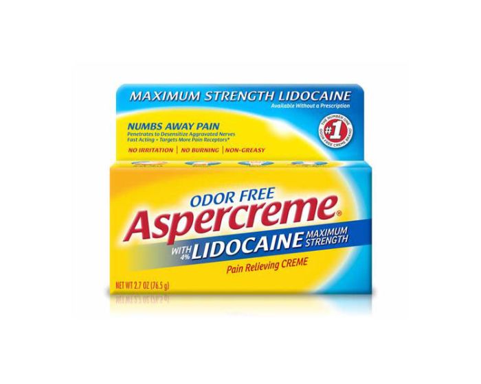Aspercreme with Lidocaine Pain Relieving Cream 2.7oz 1Ct