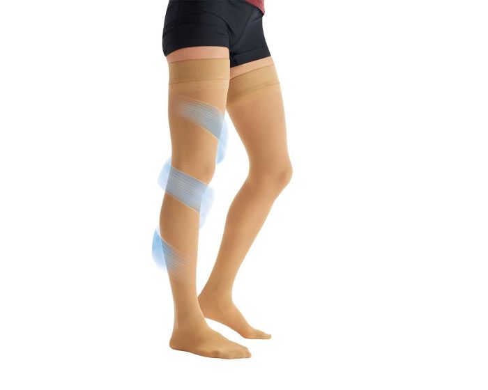 CURAD Compression ThighHigh 2030mmHg Tan A Reg 1Pr