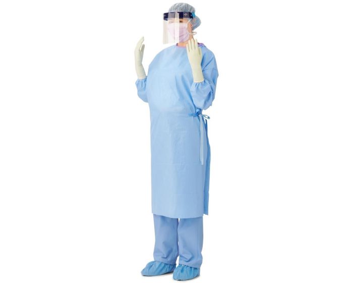 Medline Sirus Sterile Surgical Gown Blue 3XL 18Ct