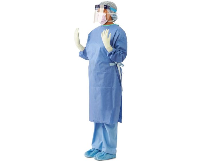 Medline Eclipse Sterile Surgical Gown Blue XL 30Ct