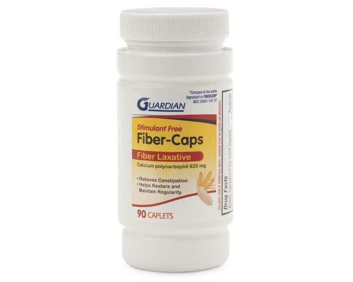 Guardian Fiber Laxative Caplet 625mg 90Ct