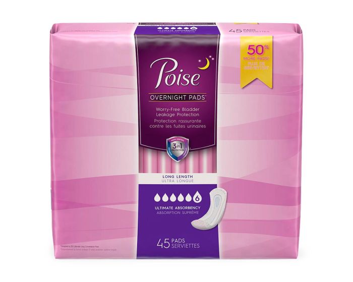 Poise Overnight Pads
