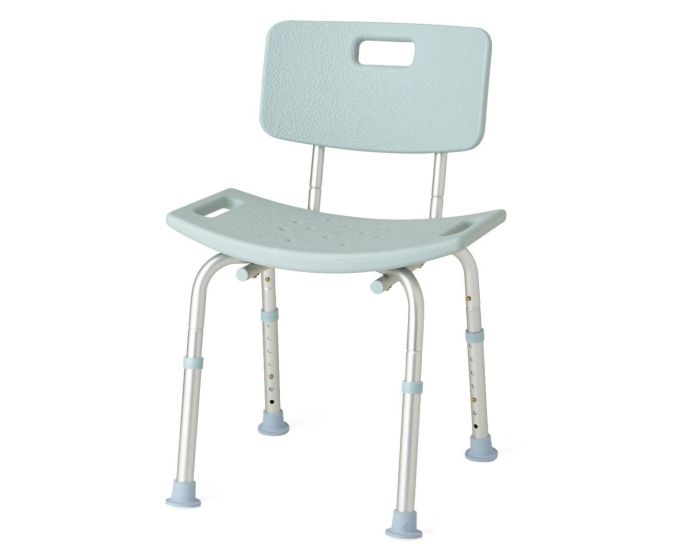 Knockdown Bath Bench with Back and Microban Medline at Home