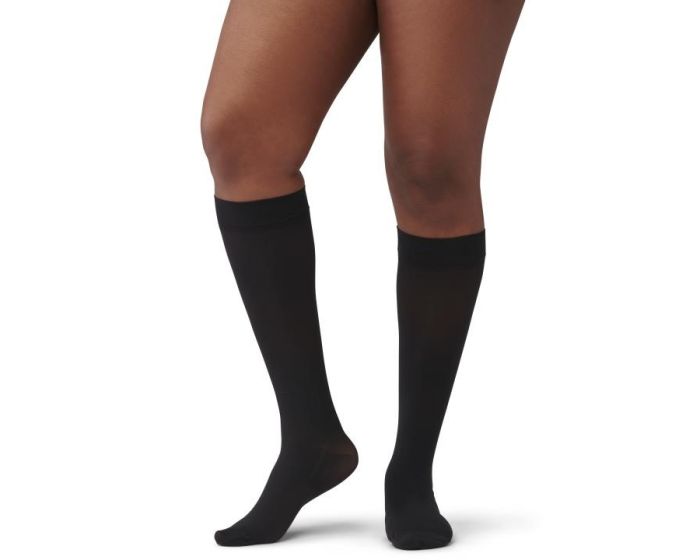 CURAD Knee Compression Hosiery 1520mmHg Blk C Reg 1Pr