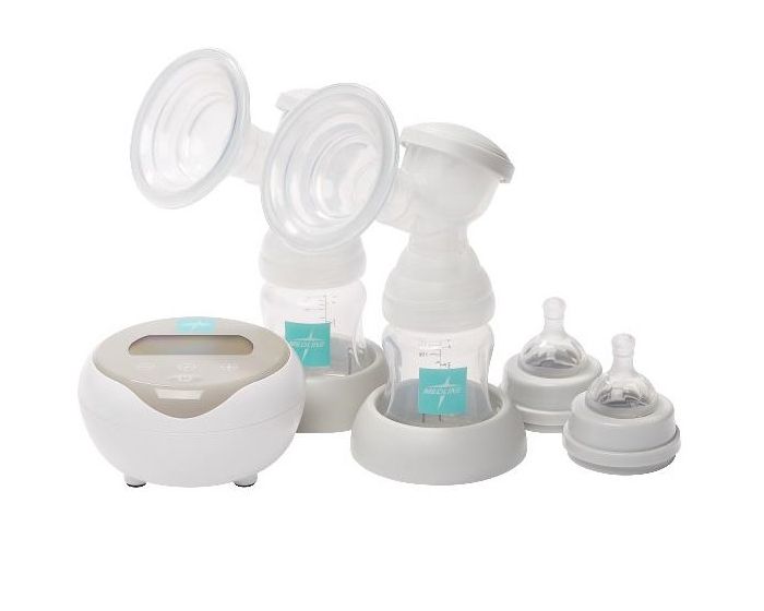 Medline Double Electric Breast Pump Kit with Bottles