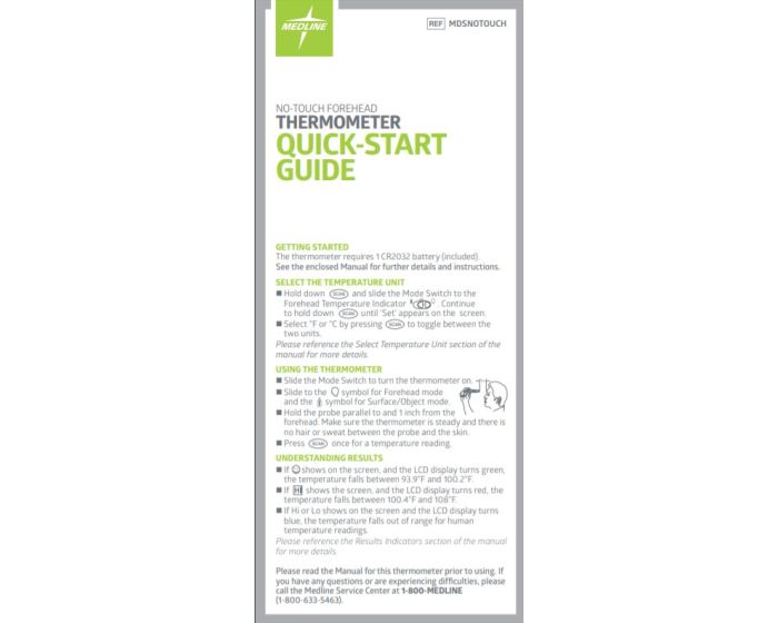 Medline Infrared NoTouch Forehead Thermometer 1Ct