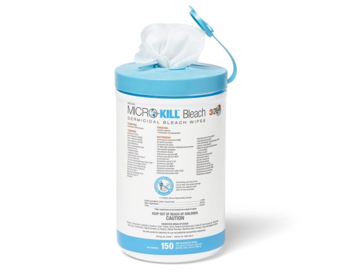 Medline MicroKill Bleach Germicidal Bleach Wipes 7x8 150Ct