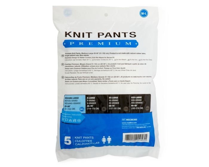 Medline Premium Mesh Incontinence Underpants M/L 5Ct