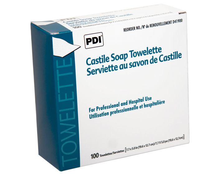 PDI Castile Soap Towelette Individual Pkt 1000Ct