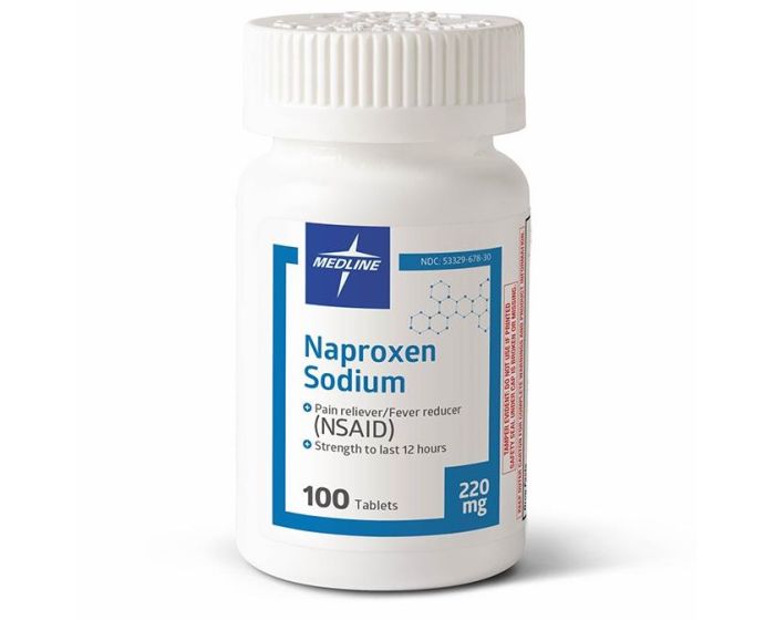 Medline Naproxen Sodium Tablet 220mg 100Ct
