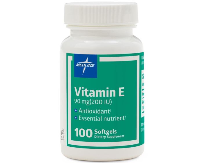 Medline Vitamin E Softgel 90mg 100Ct