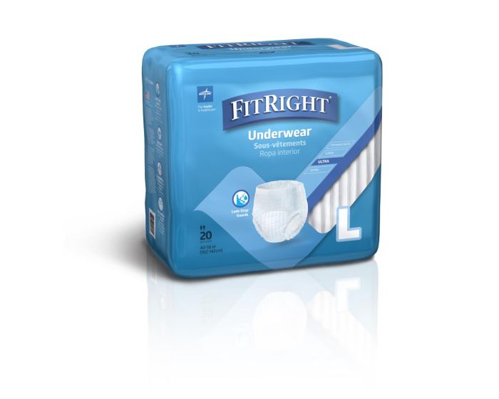 Medline FitRight Ultra Disposable Underwear See All