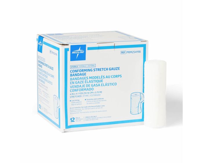 Medline Sterile Conforming Stretch Gauze Bandages