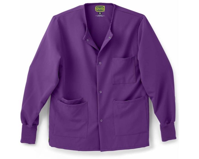 Lincoln ave Unisex Stretch Scrub Jacket Regal Purple Size L